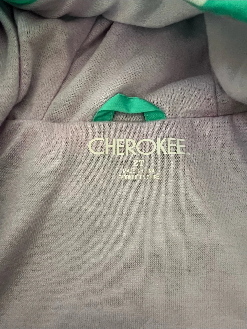 2T Cherokee Girls' Teal Polka Dot Hooded fully lined Rain Jacket NWOT never worn